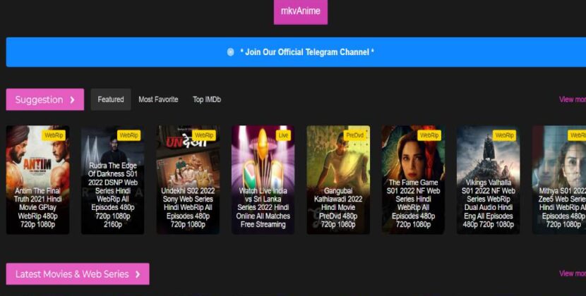 MkvCinemas 2022 – HD Bollywood Hollywood Movies Download